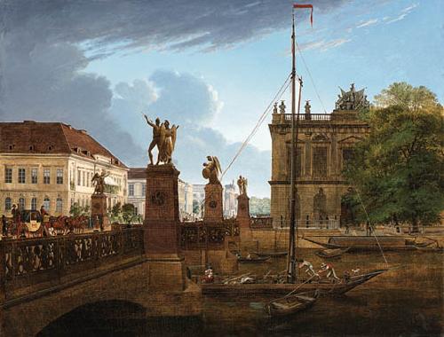 Friedrich Wilhelm Keyl View of Schlossbruke and Zeughaus Sweden oil painting art